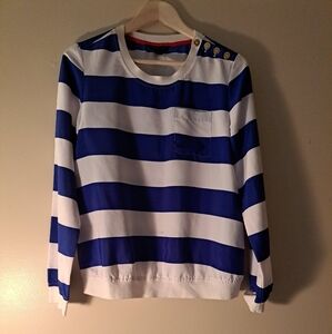 Tommy Hilfiger Blue and White Striped Top